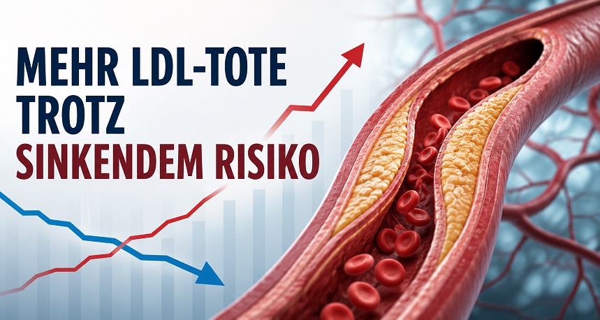 Mehr LDL-Tote trotz sinkendem Risiko: Wie eine richtige Statistik zur falschen Schlagzeile wird