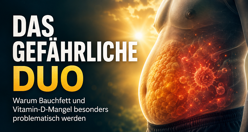 Das gefährliche Duo: Warum Bauchfett und Vitamin-D-Mangel besonders problematisch werden